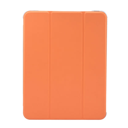 For iPad Air 11 2025 / 2024 3-folding Electric Pressed Skin Texture Leather Tablet Case(Orange) - More iPad Cases by buy2fix | Online Shopping UK | buy2fix