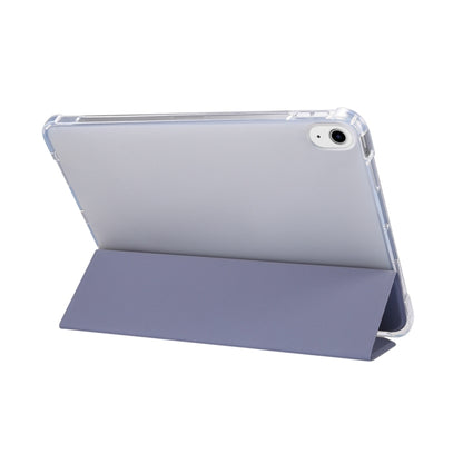 For iPad Air 11 2025 / 2024 3-folding Electric Pressed Skin Texture Leather Tablet Case(Lavender) - More iPad Cases by buy2fix | Online Shopping UK | buy2fix