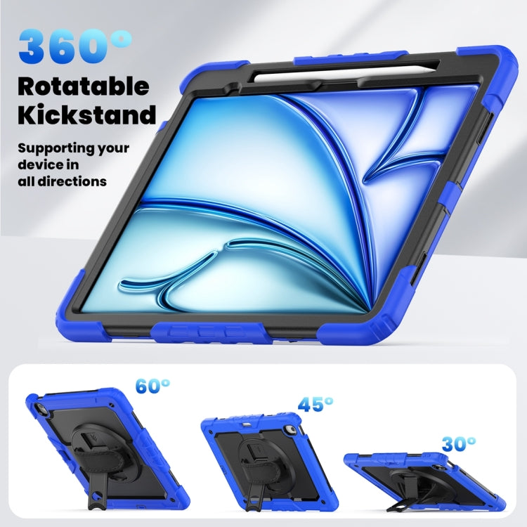 For iPad Air 13 2024 Silicone + PC Tablet Protective Case(Black+Dark Blue) - iPad Air 13 2024 Cases by buy2fix | Online Shopping UK | buy2fix