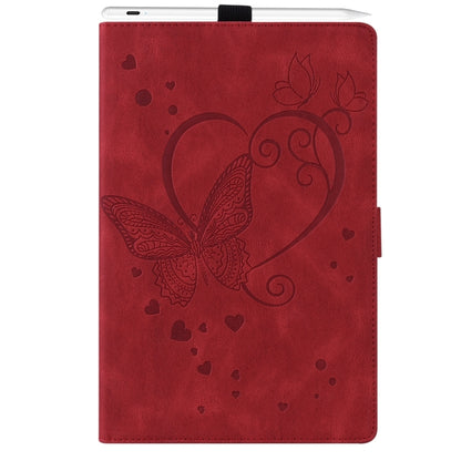 For iPad Pro 13 2024 Love Butterfly Embossed Leather Tablet Case(Red) - iPad Pro 13 2024 Cases by buy2fix | Online Shopping UK | buy2fix