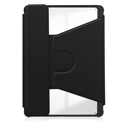 For iPad Pro 13 2024 Transparent Rotation Smart Leather Tablet Case(Black) - iPad Pro 13 2024 Cases by buy2fix | Online Shopping UK | buy2fix