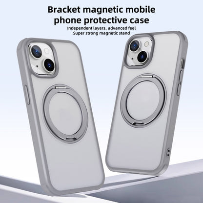 For iPhone 12 Pro Max MagSafe Holder PC Hybrid TPU Phone Case(Matte Grey) - iPhone 12 Pro Max Cases by buy2fix | Online Shopping UK | buy2fix