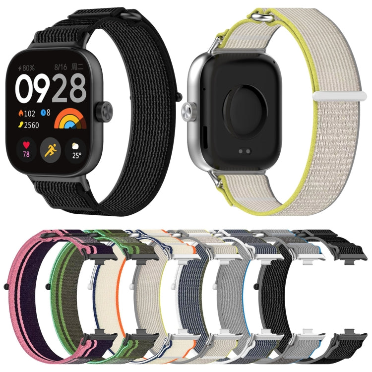 For Xiaomi Band 8 Pro / Redmi Watch 4 Loop Nylon Watch Band(Black Grey) - Watch Bands by buy2fix | Online Shopping UK | buy2fix