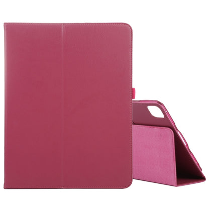 For iPad Pro 11 2024 Litchi Texture Solid Color Leather Tablet Case(Rose Red) - iPad Pro 11 2024 Cases by buy2fix | Online Shopping UK | buy2fix