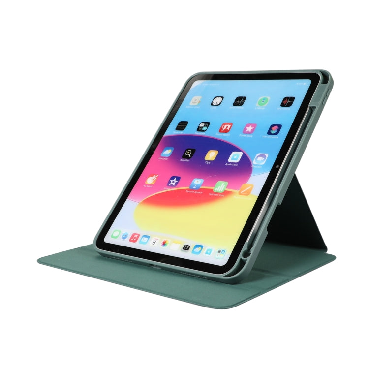 For iPad Pro 11 2024 2 in 1 Acrylic Split Rotating Leather Tablet Case(Pine Needle Green) - iPad Pro 11 2024 Cases by buy2fix | Online Shopping UK | buy2fix