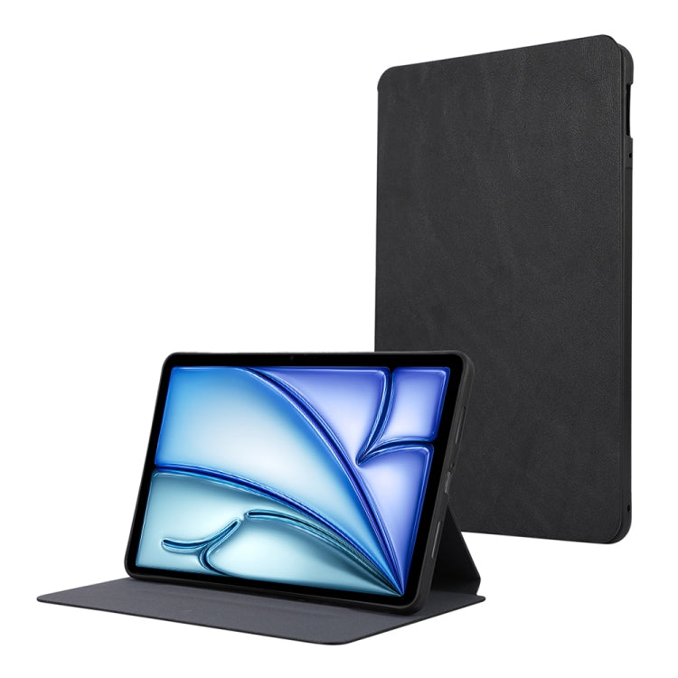 For iPad Air 11 2024 / Air 11 2025 TPU Flip Tablet Protective Leather Case(Black) - iPad Air 11 2025 / 2024 Cases by buy2fix | Online Shopping UK | buy2fix