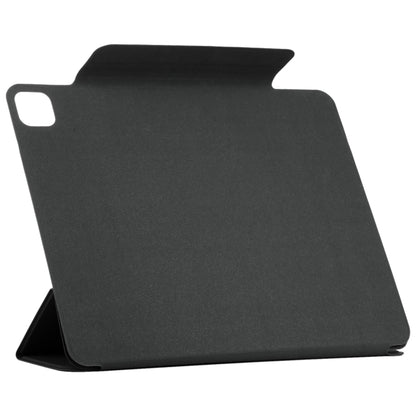 For iPad Pro 13 2024 Double-sided Clip Fixed Buckle Magnetic PU Leather Smart Tablet Case(Black) - iPad Pro 13 2024 Cases by buy2fix | Online Shopping UK | buy2fix