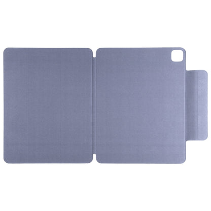 For iPad Pro 13 2024 Double-sided Clip Fixed Buckle Magnetic PU Leather Smart Tablet Case(Purple) - iPad Pro 13 2024 Cases by buy2fix | Online Shopping UK | buy2fix