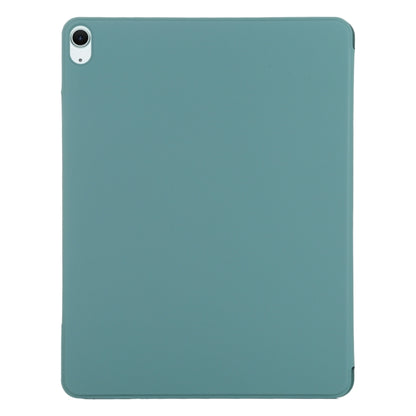 For iPad Air 11 2024 Double-sided Clip Fixed Buckle Magnetic PU Leather Smart Tablet Case(Green) - iPad Air 11 2024 Cases by buy2fix | Online Shopping UK | buy2fix