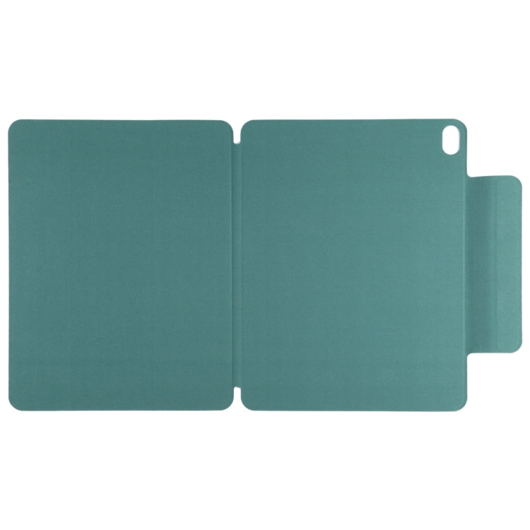 For iPad Air 11 2024 Double-sided Clip Fixed Buckle Magnetic PU Leather Smart Tablet Case(Green) - iPad Air 11 2024 Cases by buy2fix | Online Shopping UK | buy2fix