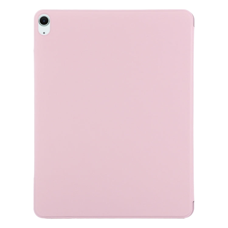 For iPad Air 13 2024 Double-sided Clip Fixed Buckle Magnetic PU Leather Smart Tablet Case(Rose Gold) - iPad Air 13 2024 Cases by buy2fix | Online Shopping UK | buy2fix