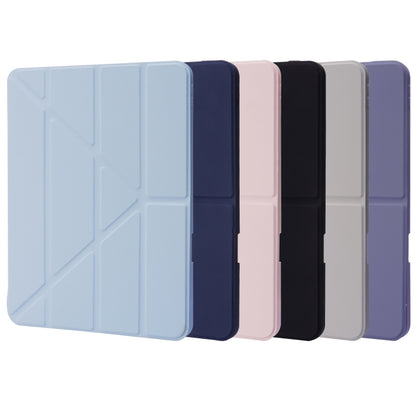 For iPad Air 11 2025 / 2024 Deformation Transparent Acrylic Leather Tablet Case(Dark Blue) - iPad Air 11 2025 / 2024 Cases by buy2fix | Online Shopping UK | buy2fix