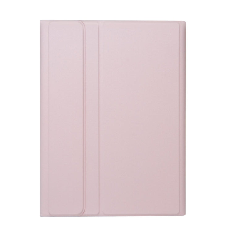 For iPad Pro 11 2024 A13B-A Lambskin Texture Bluetooth Touch Square Keyboard Leather Tablet Case with Pen Slot(Pink) - For iPad Pro by buy2fix | Online Shopping UK | buy2fix