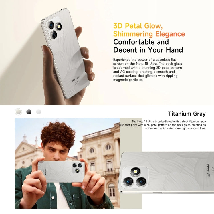 Ulefone Note 18 Ultra, 6GB+256GB, Side Fingerprint, 6.78 inch Android 13 MediaTek Dimensity 720 5G MT6853 Octa Core 2.0GHz, NFC, Network: 5G(Moonlit White) - Ulefone by Ulefone | Online Shopping UK | buy2fix