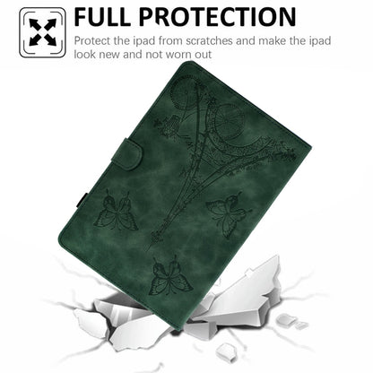 For iPad Pro 11 2024 Tower Embossed Leather Smart Tablet Case(Green) - iPad Pro 11 2024 Cases by buy2fix | Online Shopping UK | buy2fix