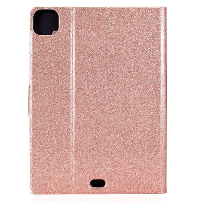 For iPad Pro 11 2024 Varnish Glitter Powder Smart Leather Tablet Case(Rose Gold) - iPad Pro 11 2024 Cases by buy2fix | Online Shopping UK | buy2fix