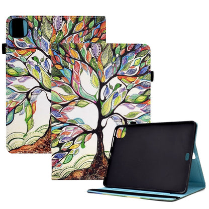 For iPad Pro 11 2024 Painted Elastic Band Smart Leather Tablet Case(Life Tree) - iPad Pro 11 2024 Cases by buy2fix | Online Shopping UK | buy2fix