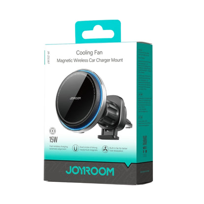 JOYROOM JR-ZS387 Cooling Fan Magnetic Car Wireless Charger Holder(Black) - Wireless Charger Holders by JOYROOM | Online Shopping UK | buy2fix