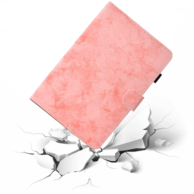 For iPad Pro 11 2024 Marble Style Cloth Texture Smart Leather Tablet Case(Pink) - iPad Pro 11 2024 Cases by buy2fix | Online Shopping UK | buy2fix