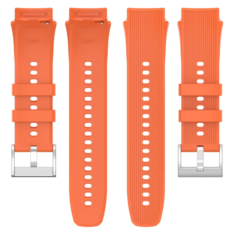 For OPPO Watch X / OnePlus Watch 2 Vertical Texture Silicone Watch Band(Orange) - Watch Bands by buy2fix | Online Shopping UK | buy2fix