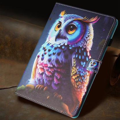 For iPad Pro 11 2024 Painted Litchi Leather Sewing Smart Tablet Case(Colorful Owl) - iPad Pro 11 2024 Cases by buy2fix | Online Shopping UK | buy2fix