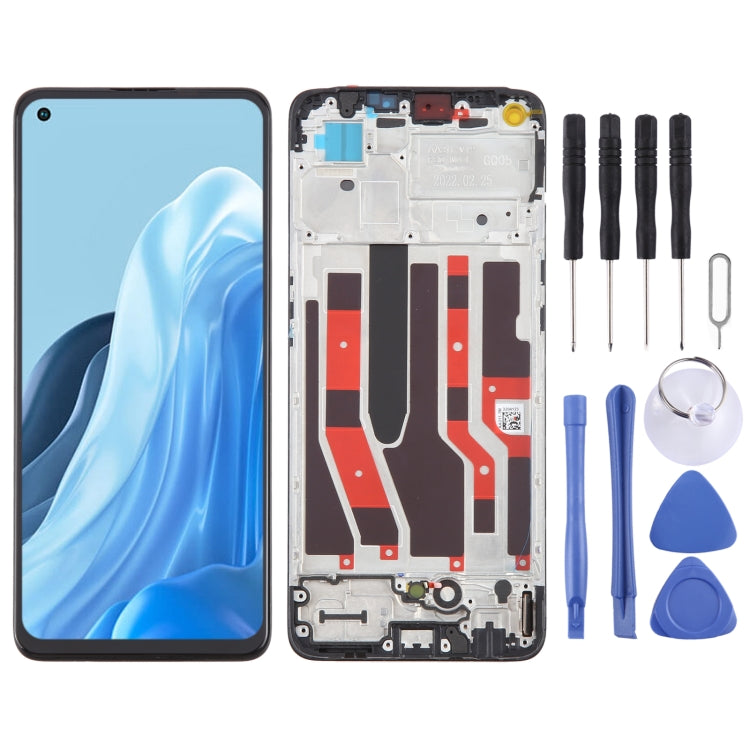 For OPPO F21 Pro OLED LCD Screen Digitizer Full Assembly with Frame - LCD Screen by buy2fix | Online Shopping UK | buy2fix