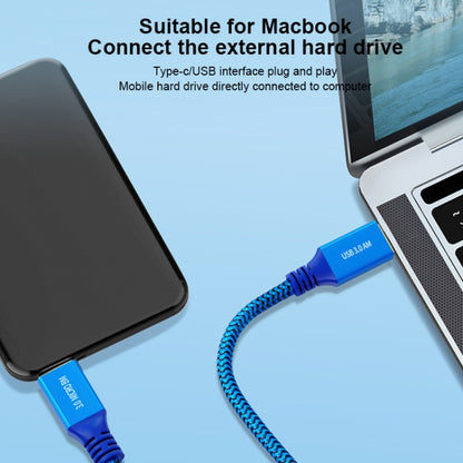 USB 3.0 Male To Micro USB 3.0 Male Braided Cable, Length:0.3m(Blue) - USB 3.0 by buy2fix | Online Shopping UK | buy2fix