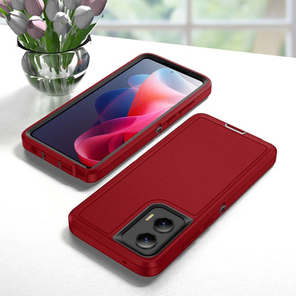 For Motorola Moto G Stylus 5G 2024 Life Waterproof Rugged PC + Silicone Phone Case(Red + Black) - Motorola Cases by buy2fix | Online Shopping UK | buy2fix