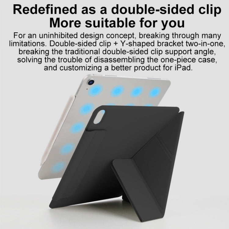 For iPad Air 13 2024 Y-Shape Double-sided Clip Magnetic Smart Tablet Case(Blue) - iPad Air 13 2024 Cases by buy2fix | Online Shopping UK | buy2fix