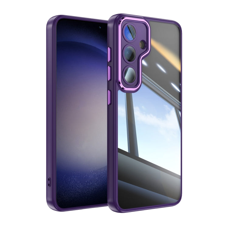 For Samsung Galaxy S25 5G Acrylic Hybrid TPU Armor Shockproof Phone Case(Purple) - Galaxy S25 5G Cases by buy2fix | Online Shopping UK | buy2fix