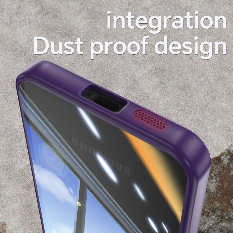 For Samsung Galaxy S25 5G Acrylic Hybrid TPU Armor Shockproof Phone Case(Purple) - Galaxy S25 5G Cases by buy2fix | Online Shopping UK | buy2fix