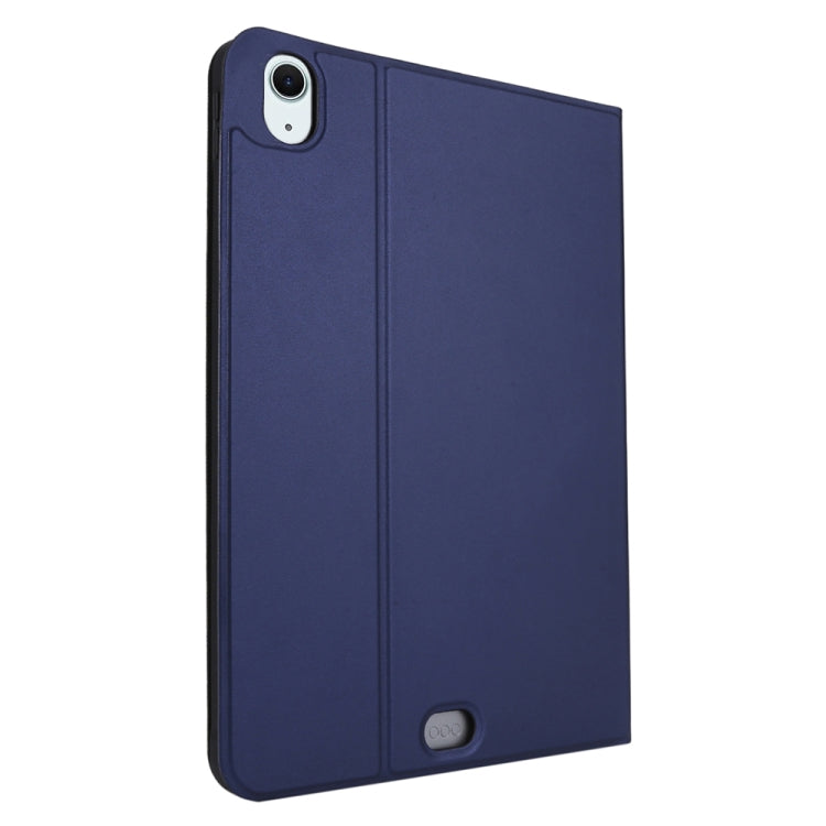 For iPad Air 11 2024 Stretch Voltage Plain Leather Smart Tablet Case(Dark Blue) - iPad Air 11 2024 Cases by buy2fix | Online Shopping UK | buy2fix