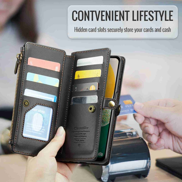 For Samsung Galaxy A13 5G / 4G CaseMe C36 Card Slots Zipper Wallet RFID Anti-theft Leather Phone Case(Black) - Galaxy Phone Cases by CaseMe | Online Shopping UK | buy2fix