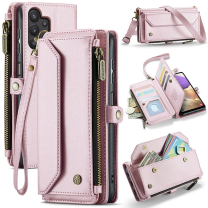 For Samsung Galaxy A32 5G CaseMe C36 Card Slots Zipper Wallet RFID Anti-theft Leather Phone Case(Pink) - Galaxy Phone Cases by CaseMe | Online Shopping UK | buy2fix