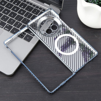 For vivo X Fold3 Pro 6D Plated Carbon Fiber Clear Magsafe PC Phone Case(Dream Blue) - vivo Cases by buy2fix | Online Shopping UK | buy2fix