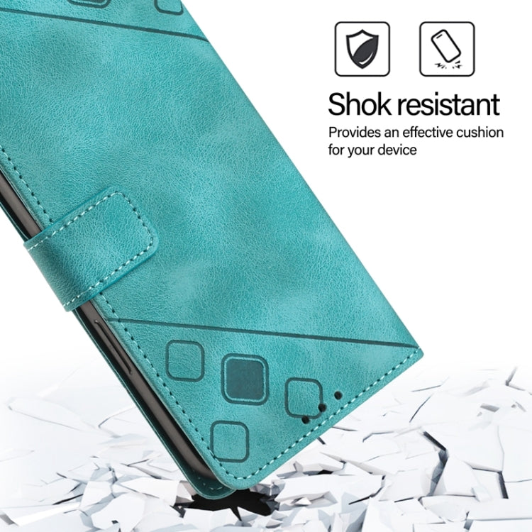 For Blackview A52 Skin Feel Embossed Leather Phone Case(Green) - More Brand by buy2fix | Online Shopping UK | buy2fix