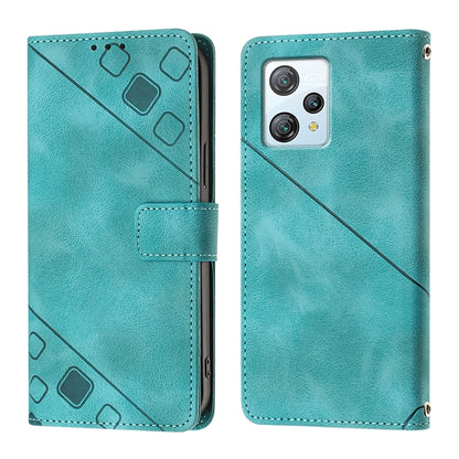 For Blackview A53 Skin Feel Embossed Leather Phone Case(Green) - More Brand by buy2fix | Online Shopping UK | buy2fix