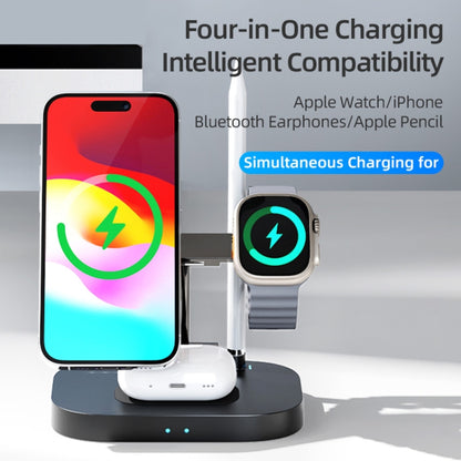 ROCK W52 4 in 1 Multifunctional Foldable Wireless Charger Stand - Wireless Charger by ROCK | Online Shopping UK | buy2fix