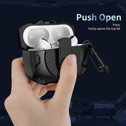 For AirPods Pro Lock Shockproof Bluetooth Earphone Protective Case(Black White) - For AirPods Pro by buy2fix | Online Shopping UK | buy2fix