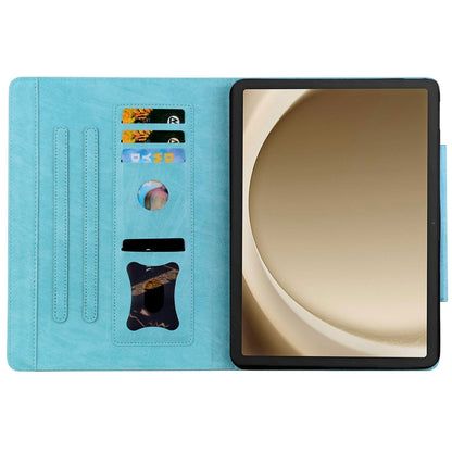 For Samsung Galaxy Tab S9+ / S8+ / S7+ Cat Buckle Leather Smart Tablet Case(Sky Blue) - Galaxy Tab S9+ Cases by buy2fix | Online Shopping UK | buy2fix