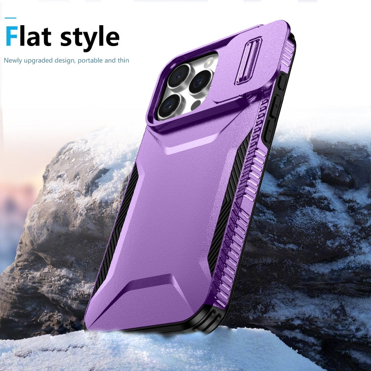 For iPhone 16 Pro Sliding Camshield Phone Case(Purple) - iPhone 16 Pro Cases by buy2fix | Online Shopping UK | buy2fix