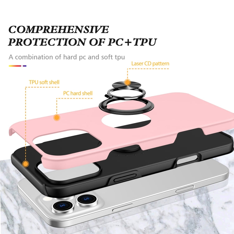 For iPhone 16 Pro Magnetic Ring Holder Phone Case(Rose Gold) - iPhone 16 Pro Cases by buy2fix | Online Shopping UK | buy2fix