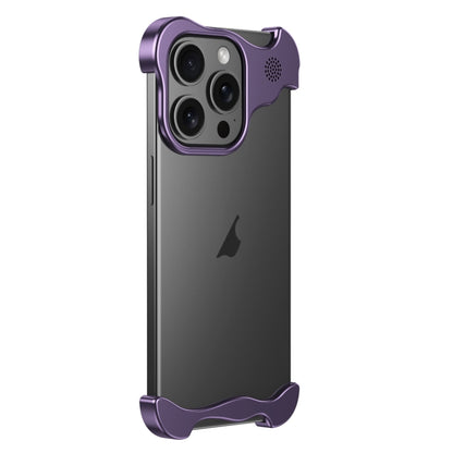 For iPhone 12 Pro Aromatherapy Alloy Frameless Phone Case(Purple) - iPhone 12 / 12 Pro Cases by buy2fix | Online Shopping UK | buy2fix