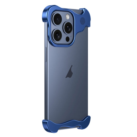 For iPhone 12 Pro Max Aromatherapy Alloy Frameless Phone Case(Blue) - iPhone 12 Pro Max Cases by buy2fix | Online Shopping UK | buy2fix