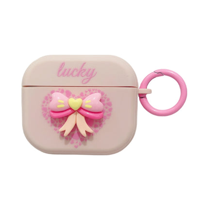 For AirPods 3 3D Love Bowknot Bluetooth Earphone Protective Case(Pink) - For AirPods 3 by buy2fix | Online Shopping UK | buy2fix