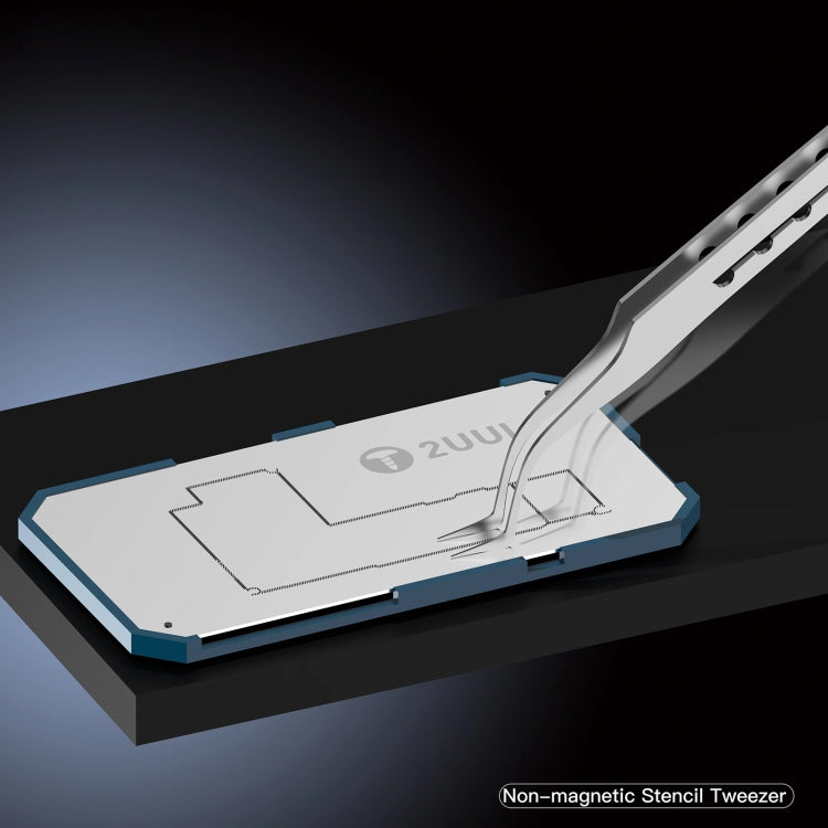 2UUL Non-magnetic Stainless Stencil Tweezers with Holes, Model:TW22 - Tweezers by 2UUL | Online Shopping UK | buy2fix