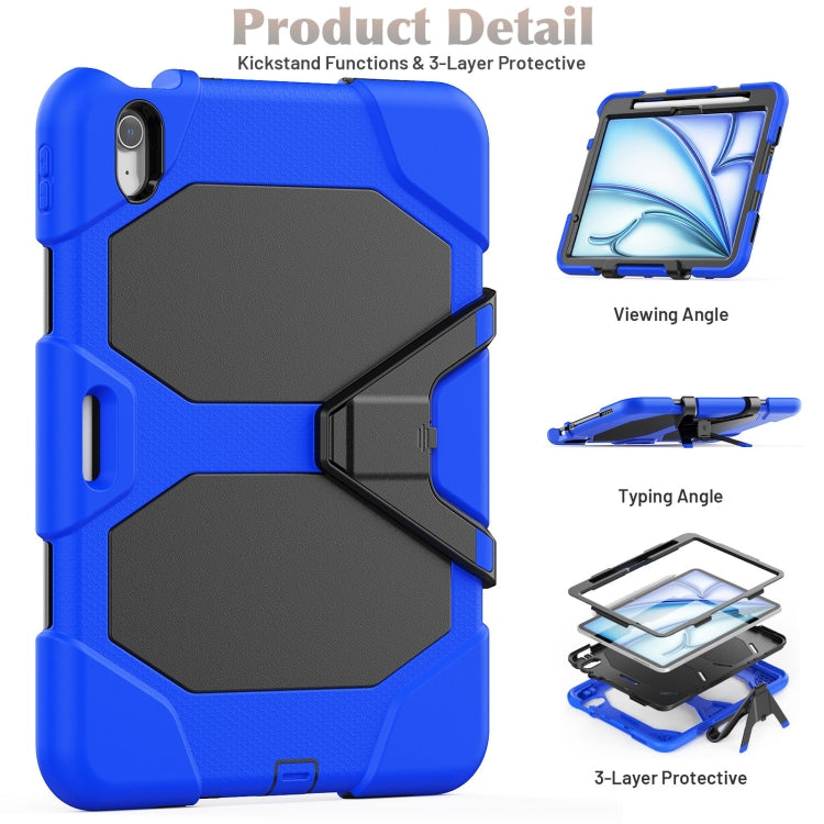 For iPad Air 11 2025 / 2024 Colorful Silicone Heavy Duty Hybrid PC Tablet Case(Dark Blue) - iPad Air 11 2025 / 2024 Cases by buy2fix | Online Shopping UK | buy2fix