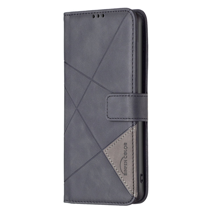 For Samsung Galaxy S25+ 5G Magnetic Buckle Rhombus Texture Leather Phone Case(Black) - Galaxy S25+ 5G Cases by buy2fix | Online Shopping UK | buy2fix