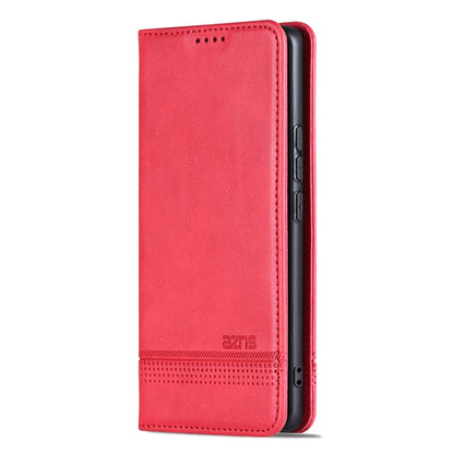 For Samsung Galaxy S25 5G AZNS Magnetic Calf Texture Flip Leather Phone Case(Red) - Galaxy S25 5G Cases by AZNS | Online Shopping UK | buy2fix