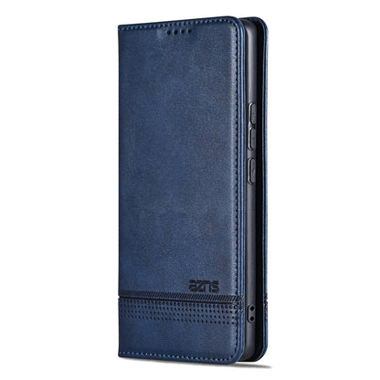 For Samsung Galaxy S25 5G AZNS Magnetic Calf Texture Flip Leather Phone Case(Dark Blue) - Galaxy S25 5G Cases by AZNS | Online Shopping UK | buy2fix